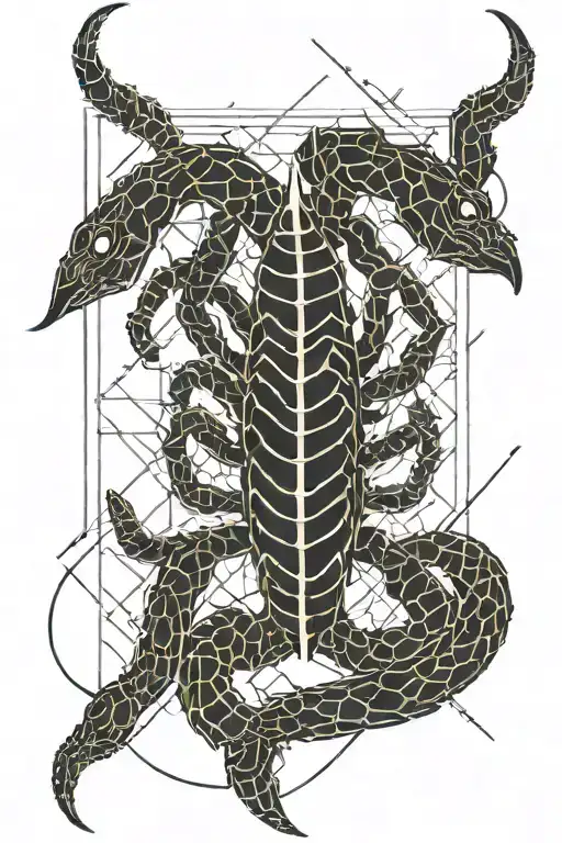 Scorpion With 6-8-73 In Roman Numerals In Tail