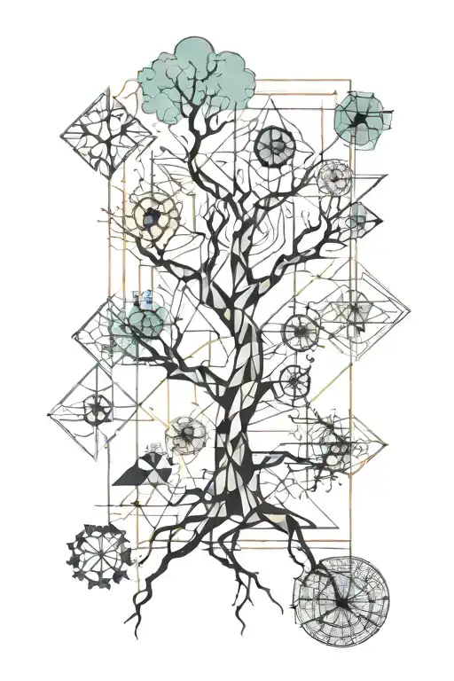 Geometric Tree With Each Branch Representing Different Aspects