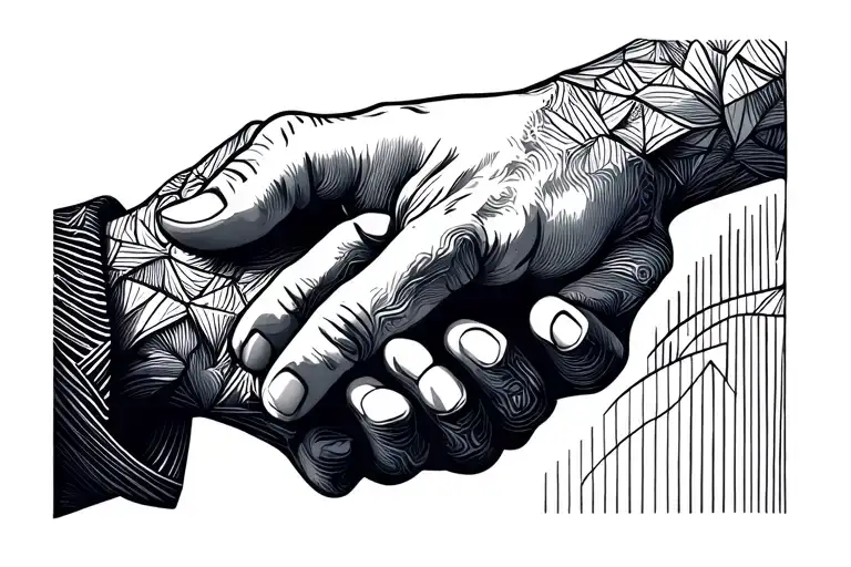 Father Holding Hands