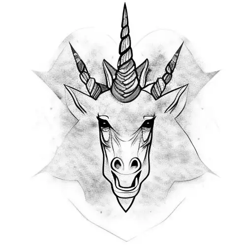 Muscular Scary Unicorn Colorful