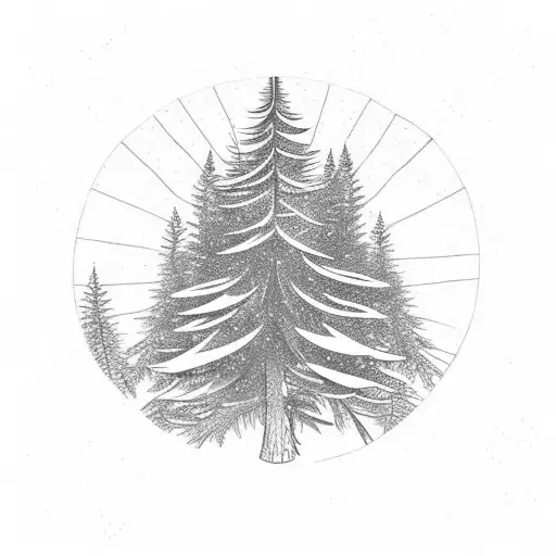 Pine Tree With Latitude And Longtitude Coordinates
