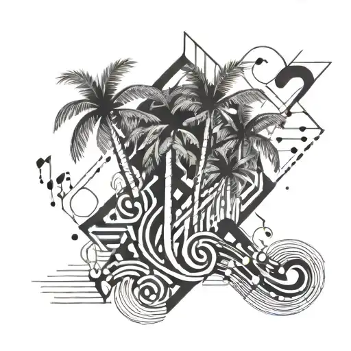 Palm Tree Music Notes