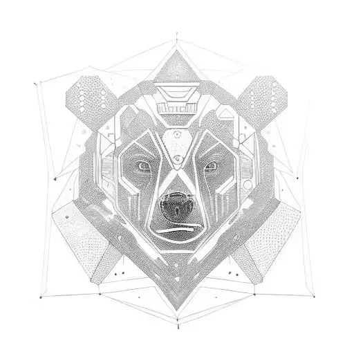 Cyberpunk Meditating Bear
