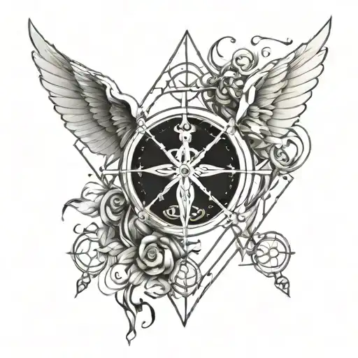 Angel Hourglass Sagittarius Time