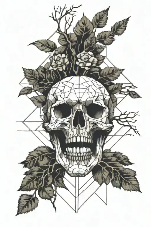 Skull With Tree Growing Out Of It