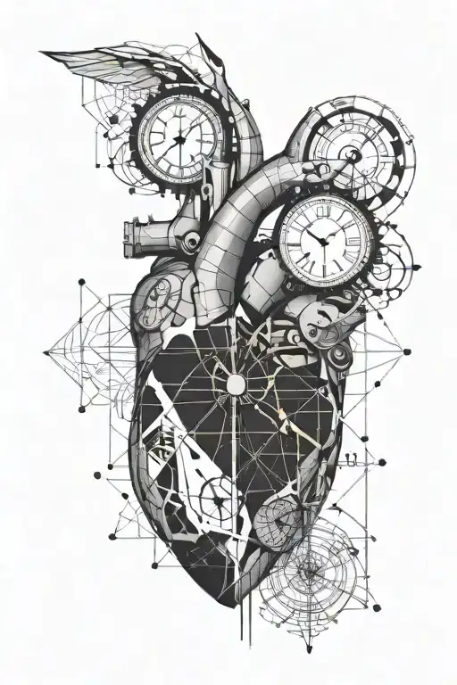 Male A Heart With A Clock Broken Clock