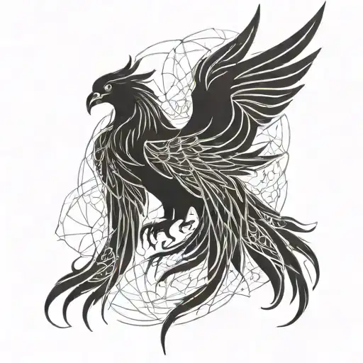 Phoenix With Outstretched Wings