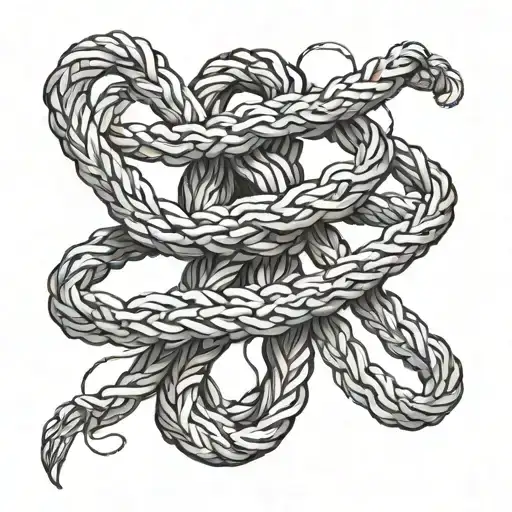 Mountain Climbing Rope Wrapped