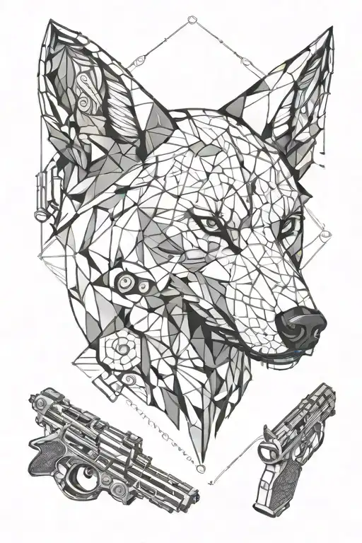 Demonic Wolf Head With Shotgun Shells