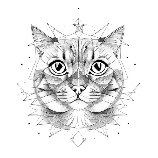 Cat Purple Black Star