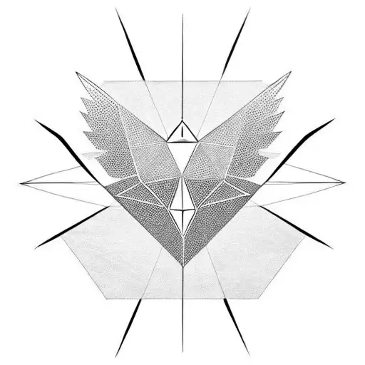Geometric Diamond Abstract With Dove In The Middle