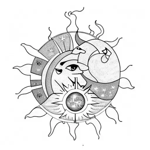 Sun And Moon And Lavender Plant