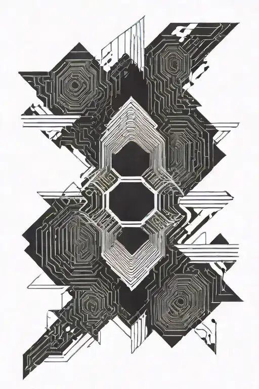 Bitcode With Geometric Style Background