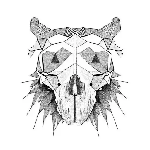 Bear Skull With Raven And Bird Of Paradise In Background