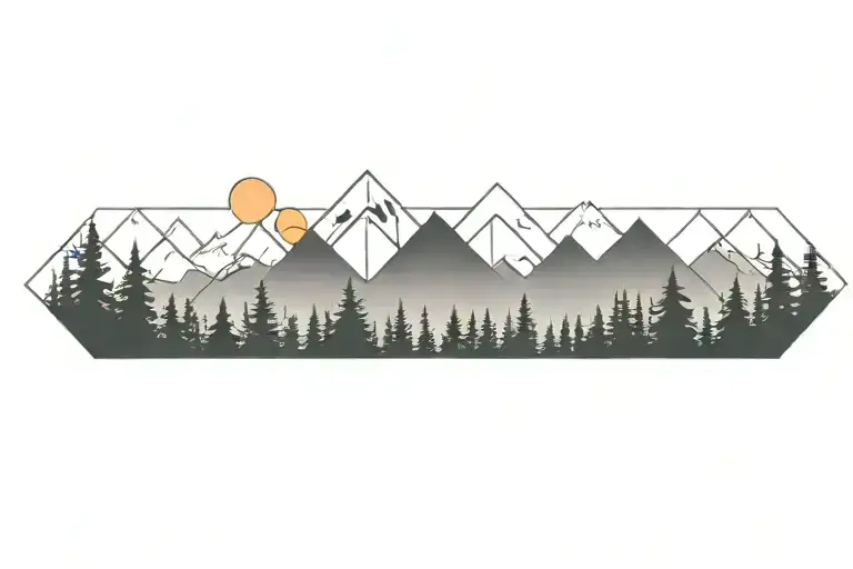Forest And Mountains Turning