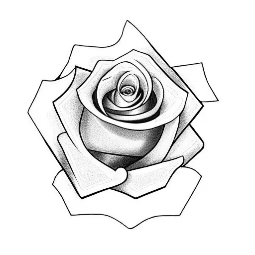 A Minimalist Tattoo Of A Rose Intertwined With A Running Track