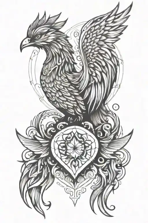 Phoenix Heart Ocean Earth