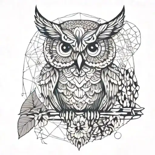 Owling Sitting On Sugar Skull