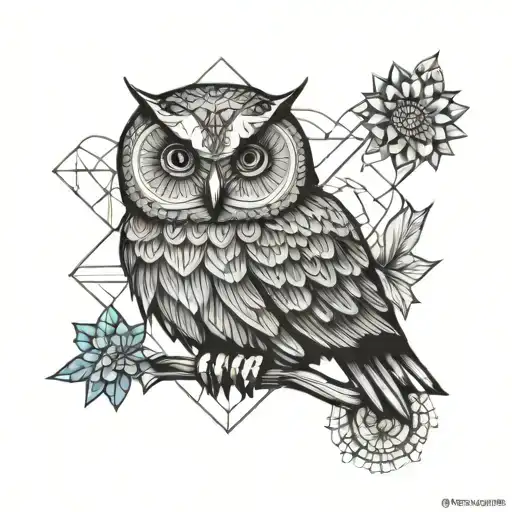 Owling Sitting On Sugar Skull