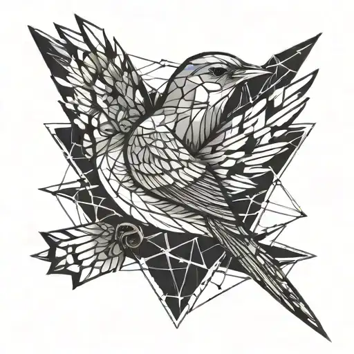 Nightingale Bird Flying