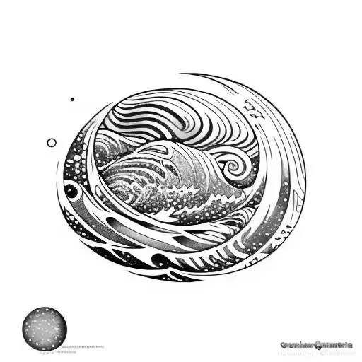 Ocean Wave Stars Barrel Triangle Sunset