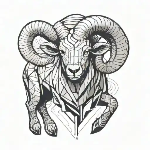Aries Ram Half Symbol
