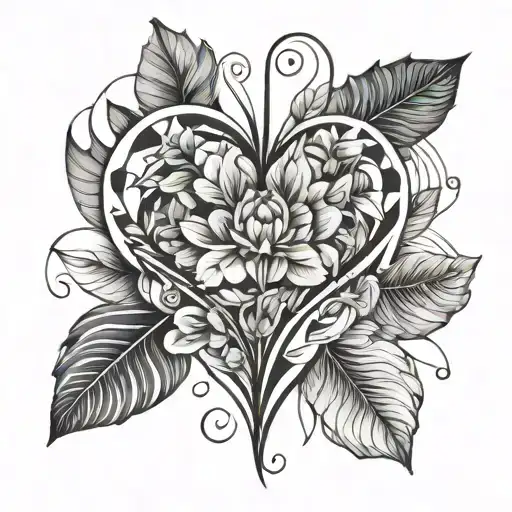 Flower Leaf Love Heart