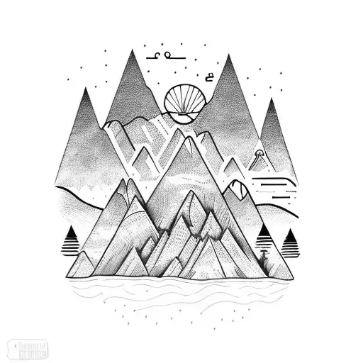 Mountains Tent Dog Water