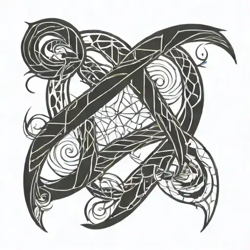 Gemini Sign Intertwined Symbolizing