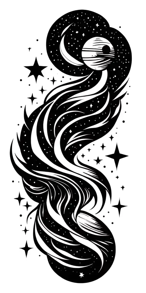 A Waterfall Of Stars And Planets