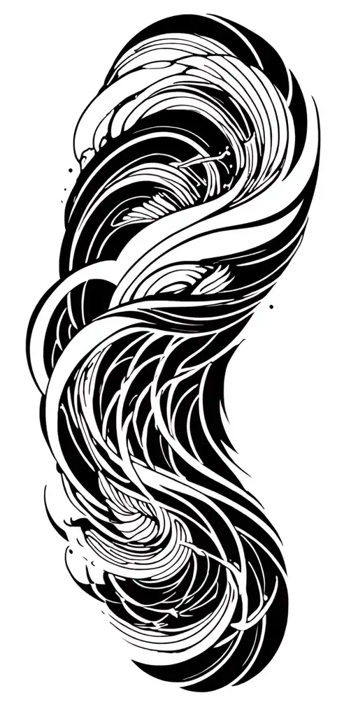 Japanes Waves Flowing Lines