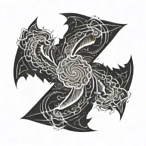 Spiral Made Of Electricity And Thunder Cloud