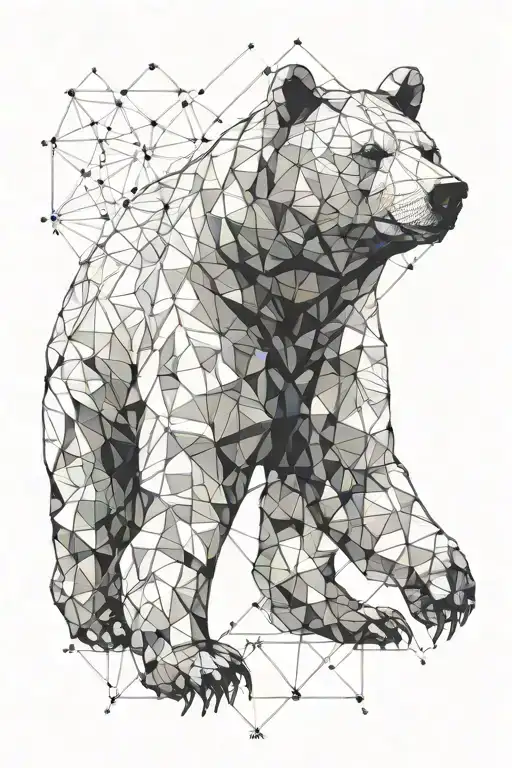 Sacred Geometry Patterns That Make Up A Bear Silhouette