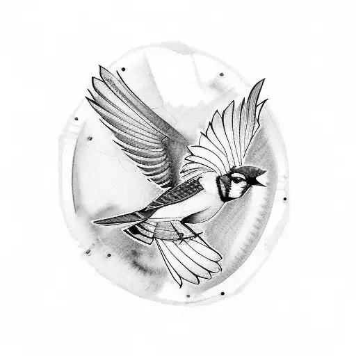 Water Colour Blue Jay