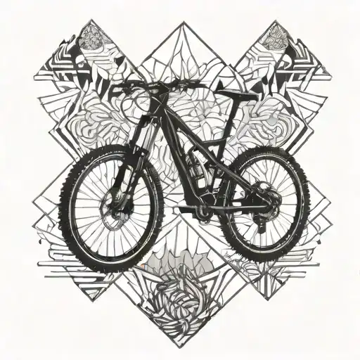 Full Suspension Mountain Bike Silhouette