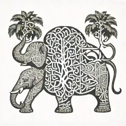 Elephant Under Banyan Tree