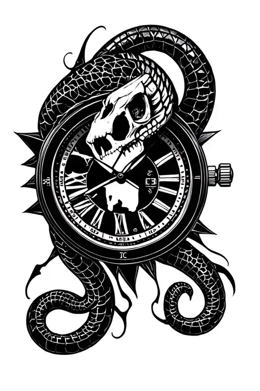 Cobra Skeleton Watch