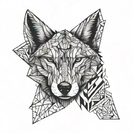 Mandala Wolf Head