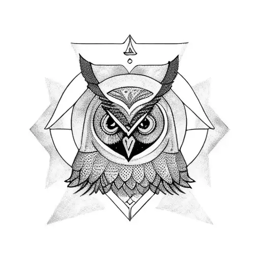 Temperance Tarot Card With Owl