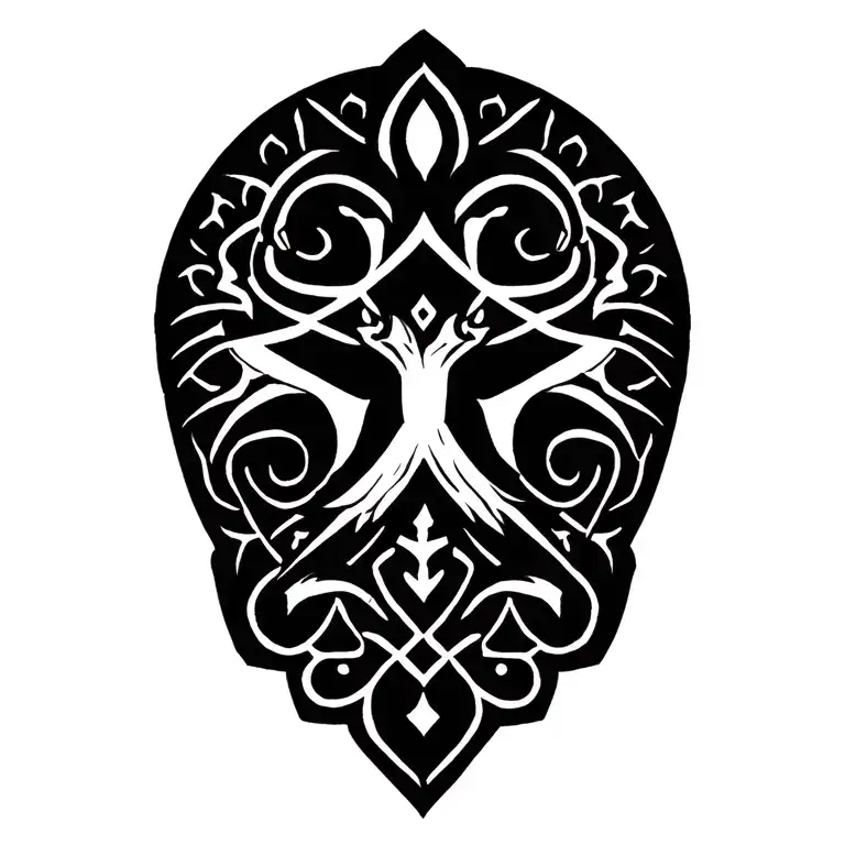 Circassian Tatto With Flog