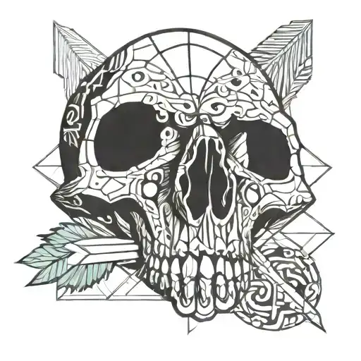 Skull With Nordic Elements
