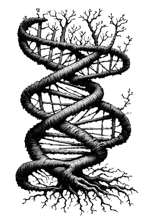 Dna Strand Unwinding And Becoming The Roots Of A Tree