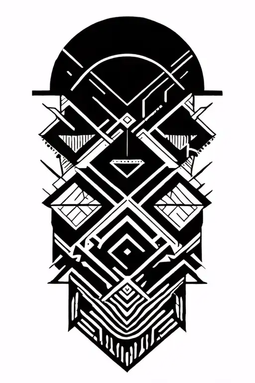 Geometric Sleeve Incorporating The Word Comfort