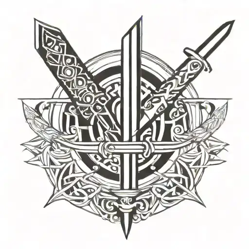 Sword And Pen Combined