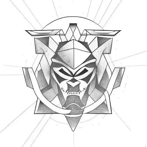 Triangle With Samurai Head