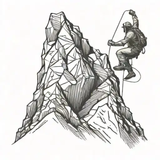 Climber Climbs Mountain