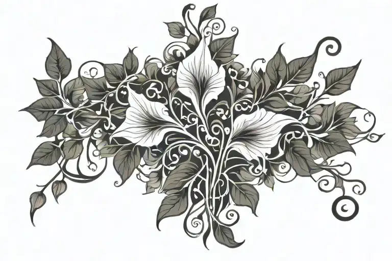 Swirling Morning Glory Vine