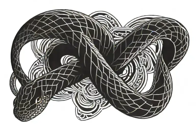 Tribal Armband Tattoo Snake Slithering