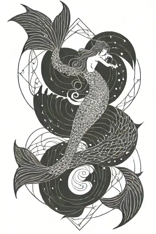 Infinity Mermaid Tail And Moon
