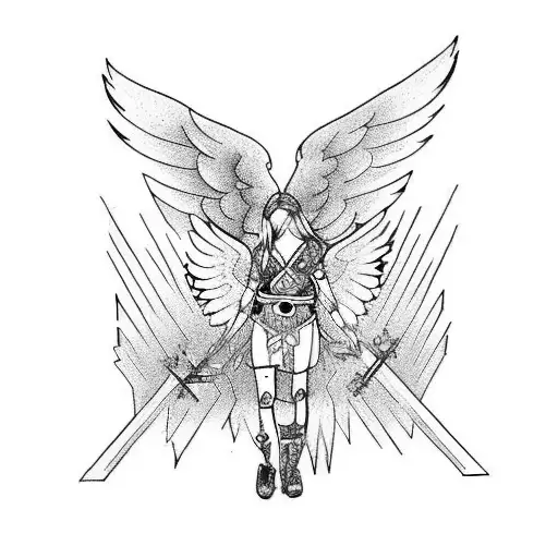 Fallen Angel With Cross